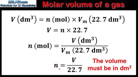 molar volume at normal conditions